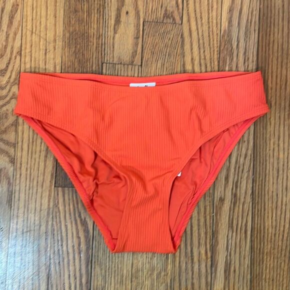 Andie Swim Bikini Rib Bottom Siren Orange size M NWT swimsuit NWT - Picture 2 of 7